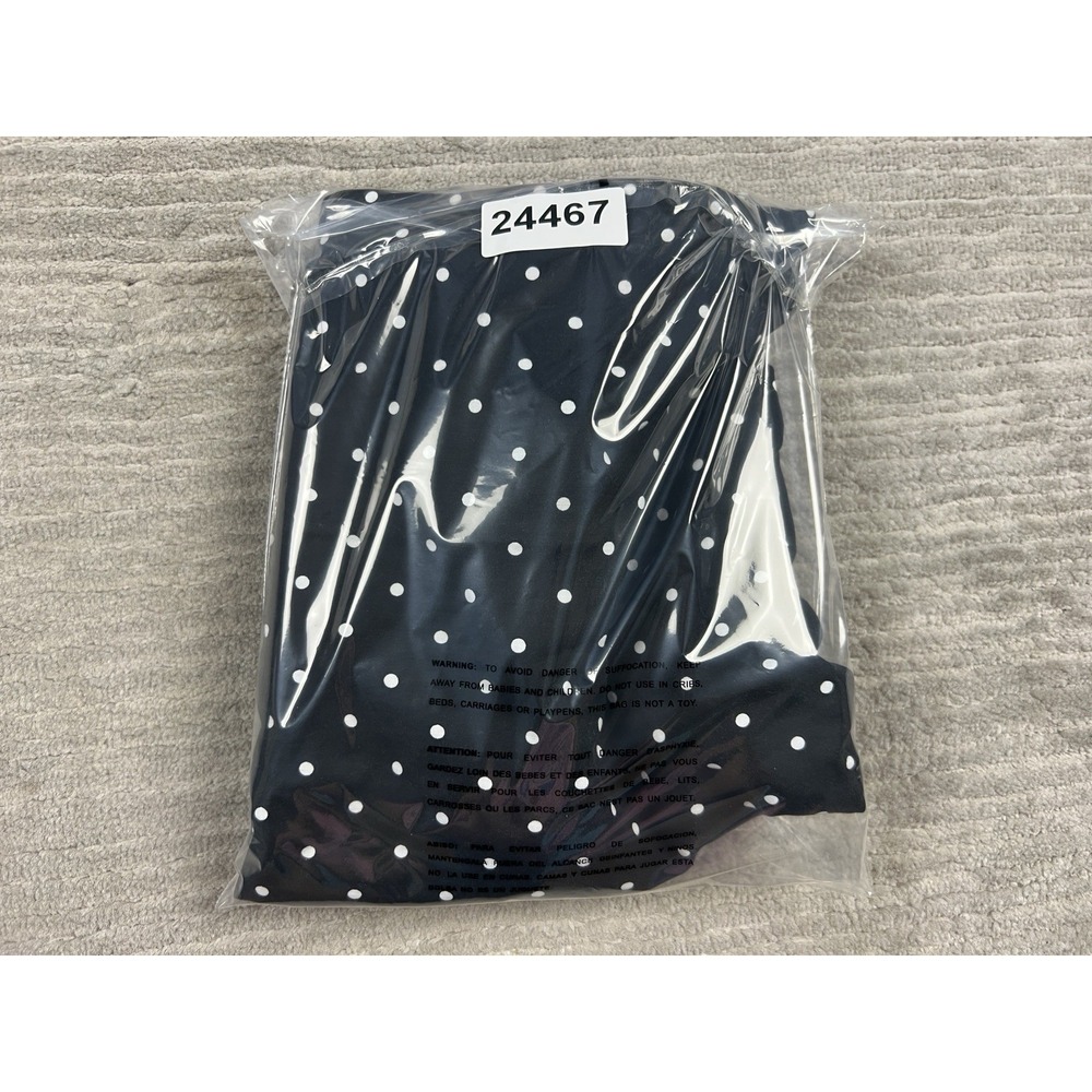 Liz Claiborne Skirt Womens 14 Black Polka Dot Lined‎ Cotton Blend Knee Length - Picture 12 of 12